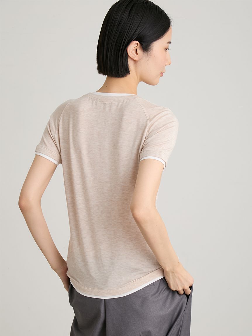 レイヤードカットTシャツ(Tシャツ)｜トップス｜MIESROHE（ミースロエ