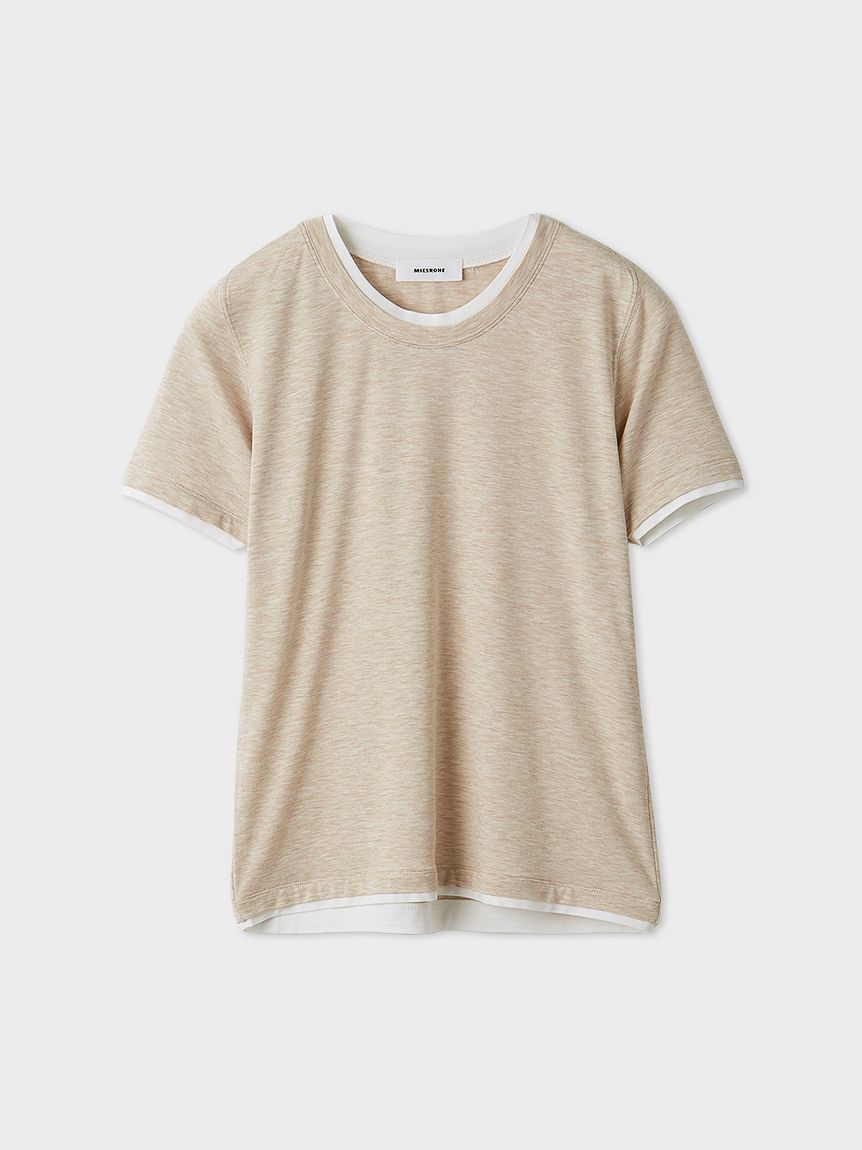 レイヤードカットTシャツ(Tシャツ)｜トップス｜MIESROHE（ミースロエ