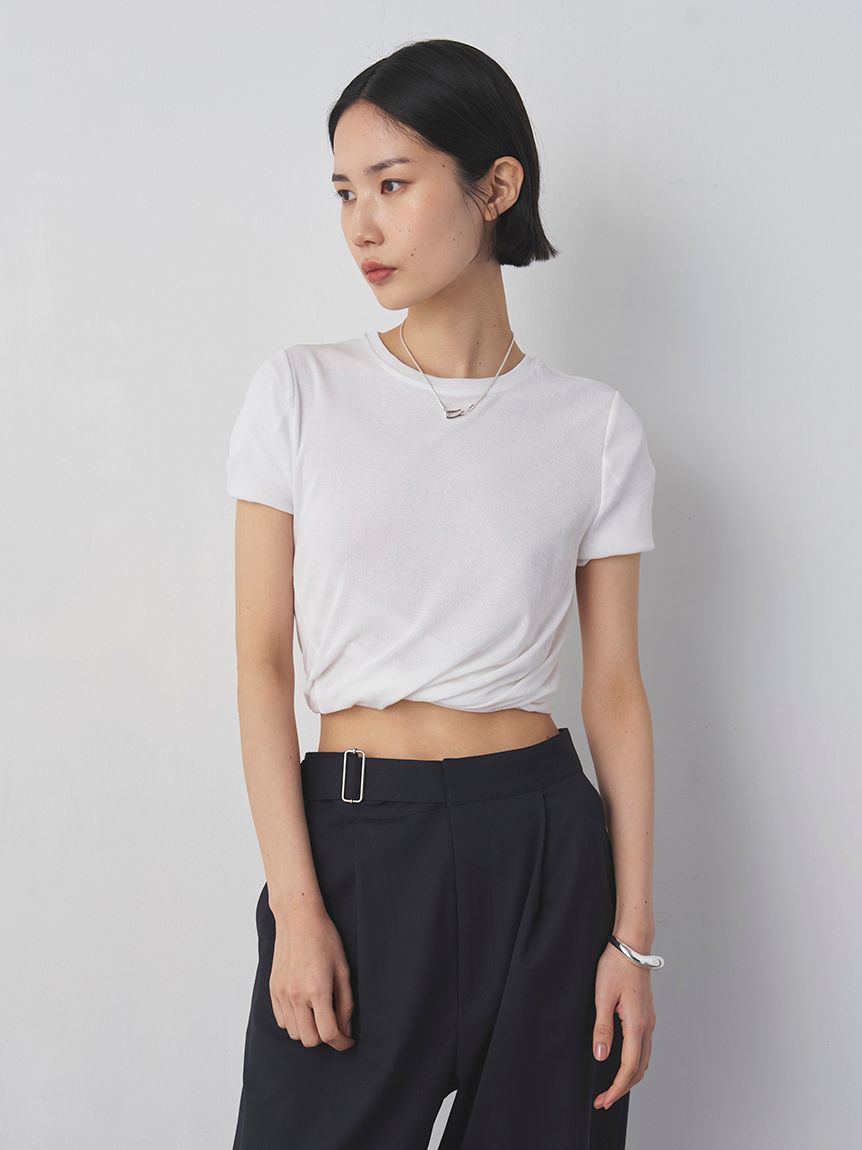 洗える】ツイストテレコTシャツ(Tシャツ)｜トップス｜MIESROHE
