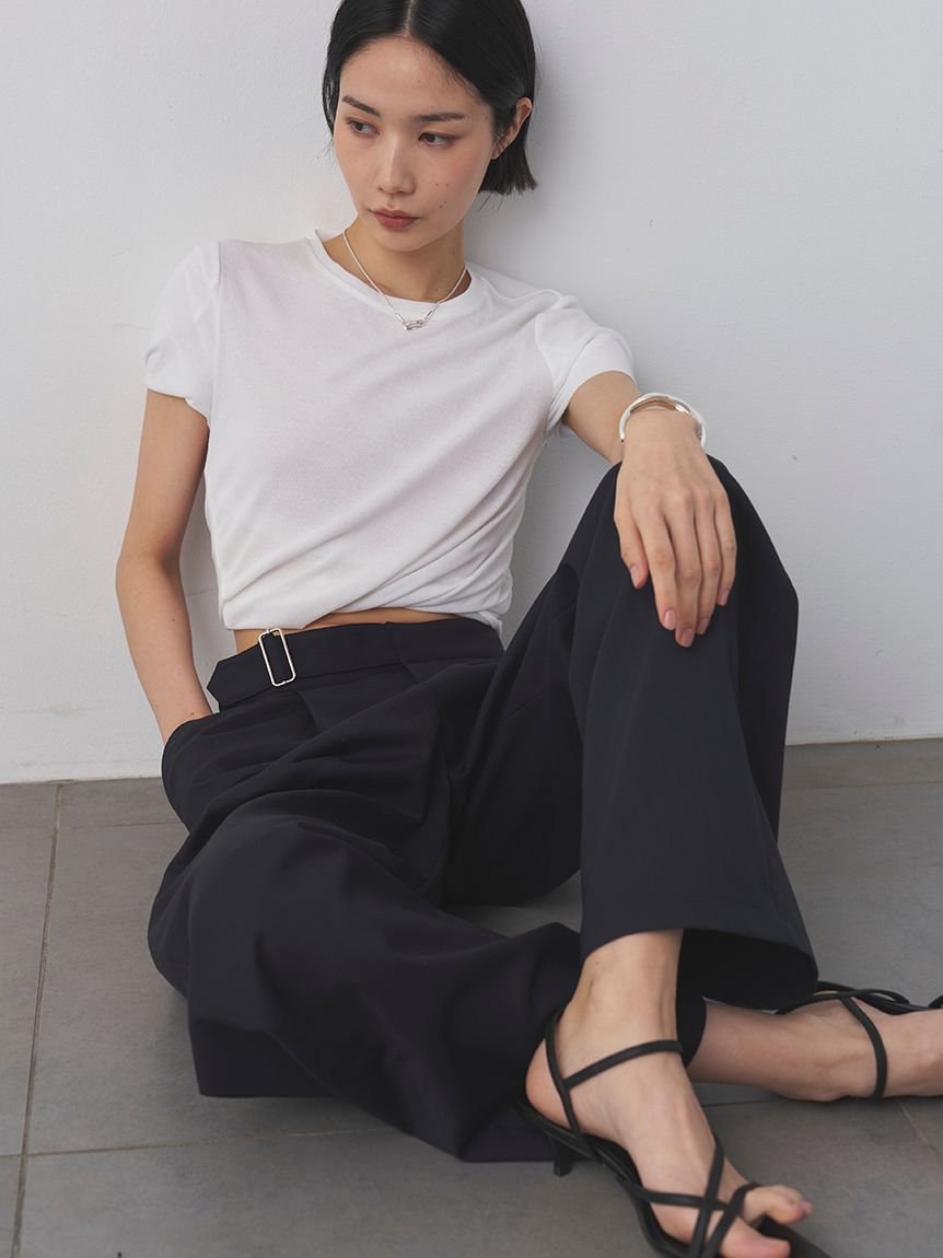 洗える】ツイストテレコTシャツ(Tシャツ)｜トップス｜MIESROHE