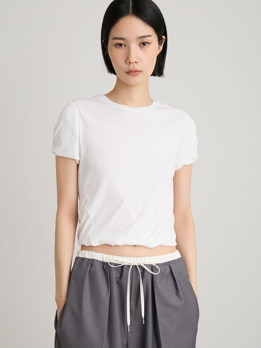 洗える】ツイストテレコTシャツ(Tシャツ)｜トップス｜MIESROHE