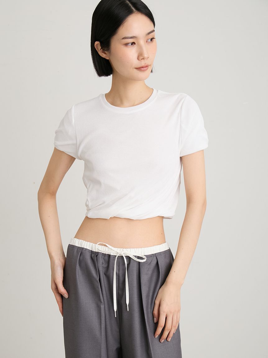 洗える】ツイストテレコTシャツ(Tシャツ)｜トップス｜MIESROHE