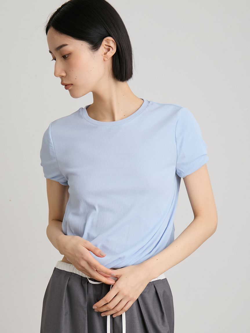 洗える】ツイストテレコTシャツ(Tシャツ)｜トップス｜MIESROHE