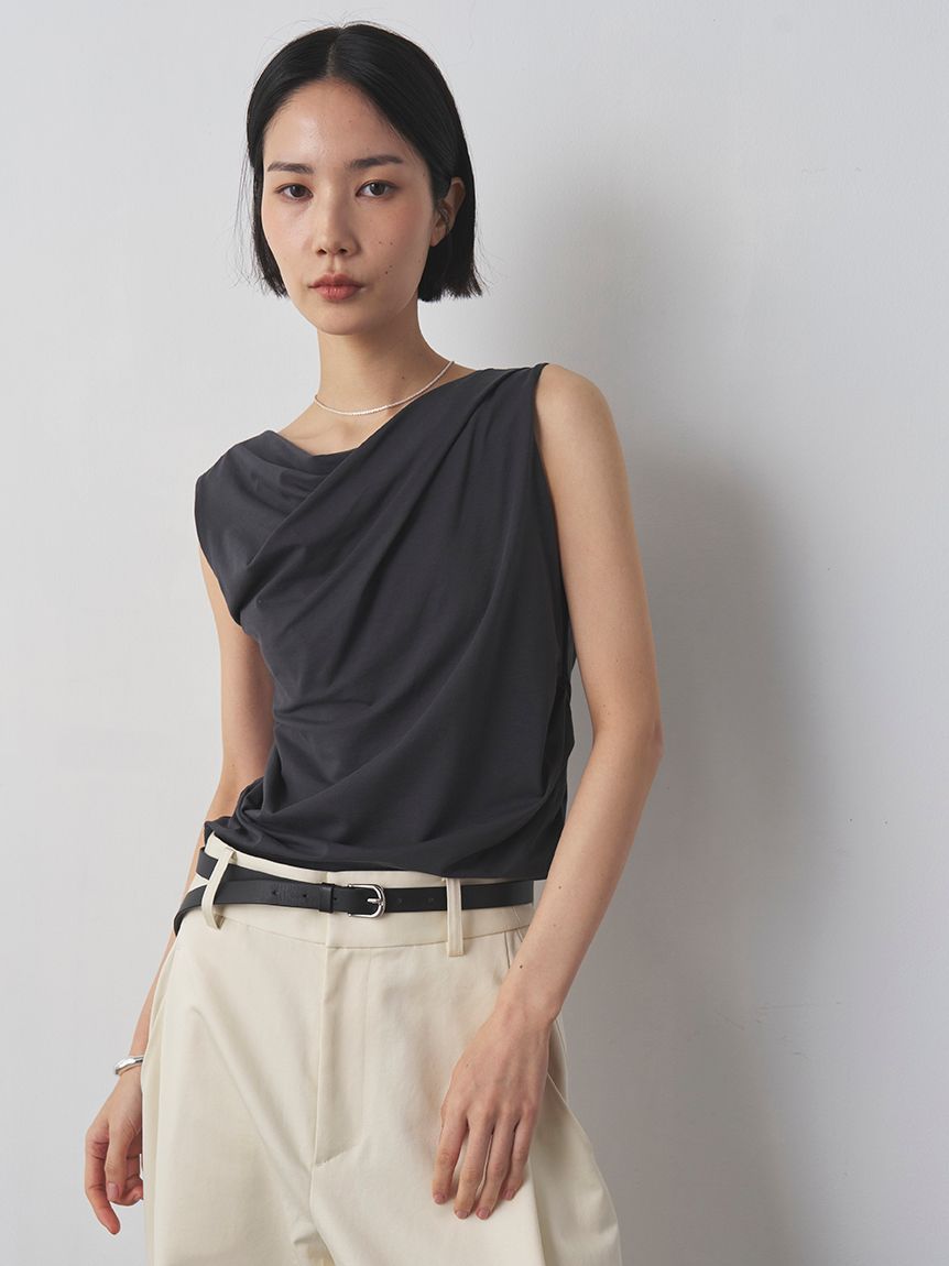 洗える・持続冷感】【ICEFFABRIC＋R】ドレープトップス(トップス