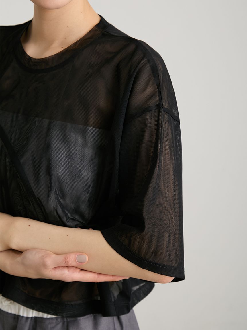 チュールレイヤードツイストTシャツ(Tシャツ)｜トップス｜MIESROHE