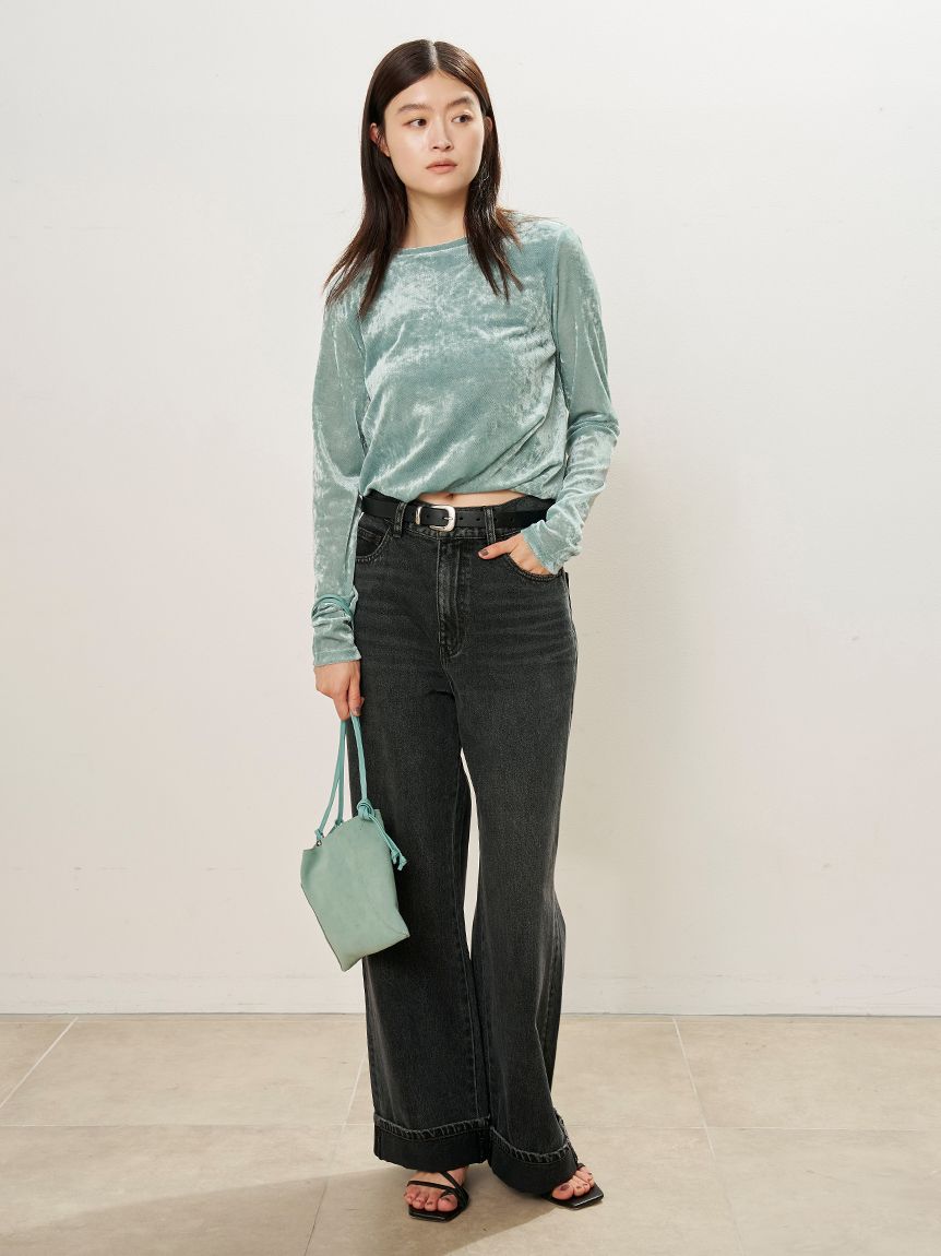 シアーモールメッシュねじりロンT(Tシャツ)｜トップス｜MIESROHE