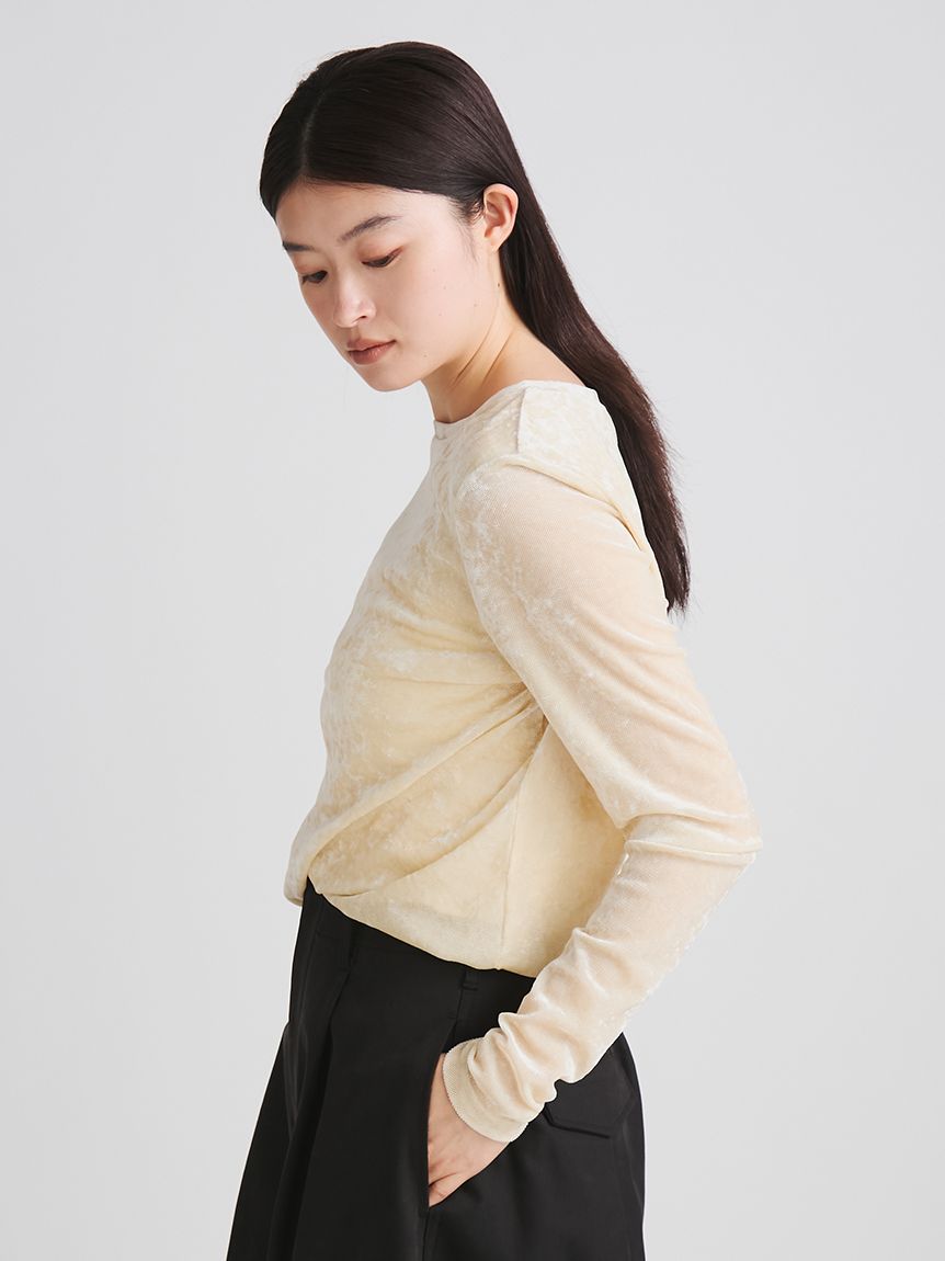 シアーモールメッシュねじりロンT(Tシャツ)｜トップス｜MIESROHE