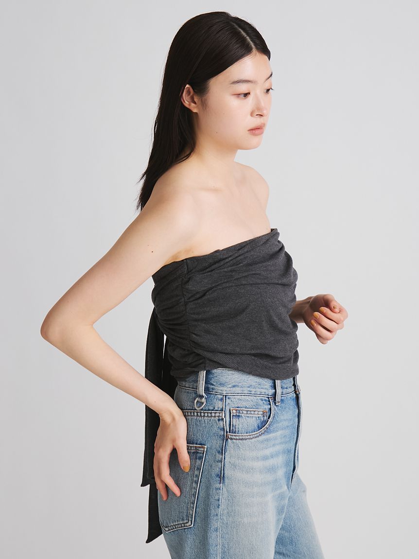 洗える】バックリボンベアトップス(トップス)｜MIESROHE（ミースロエ
