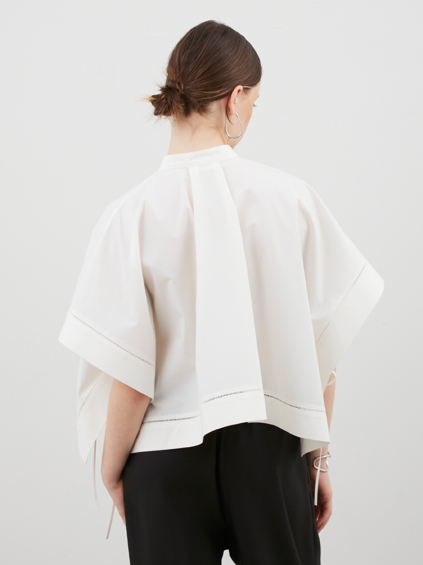 washable sustainableはしごレースポンチョBL【ウォッシャブル 
