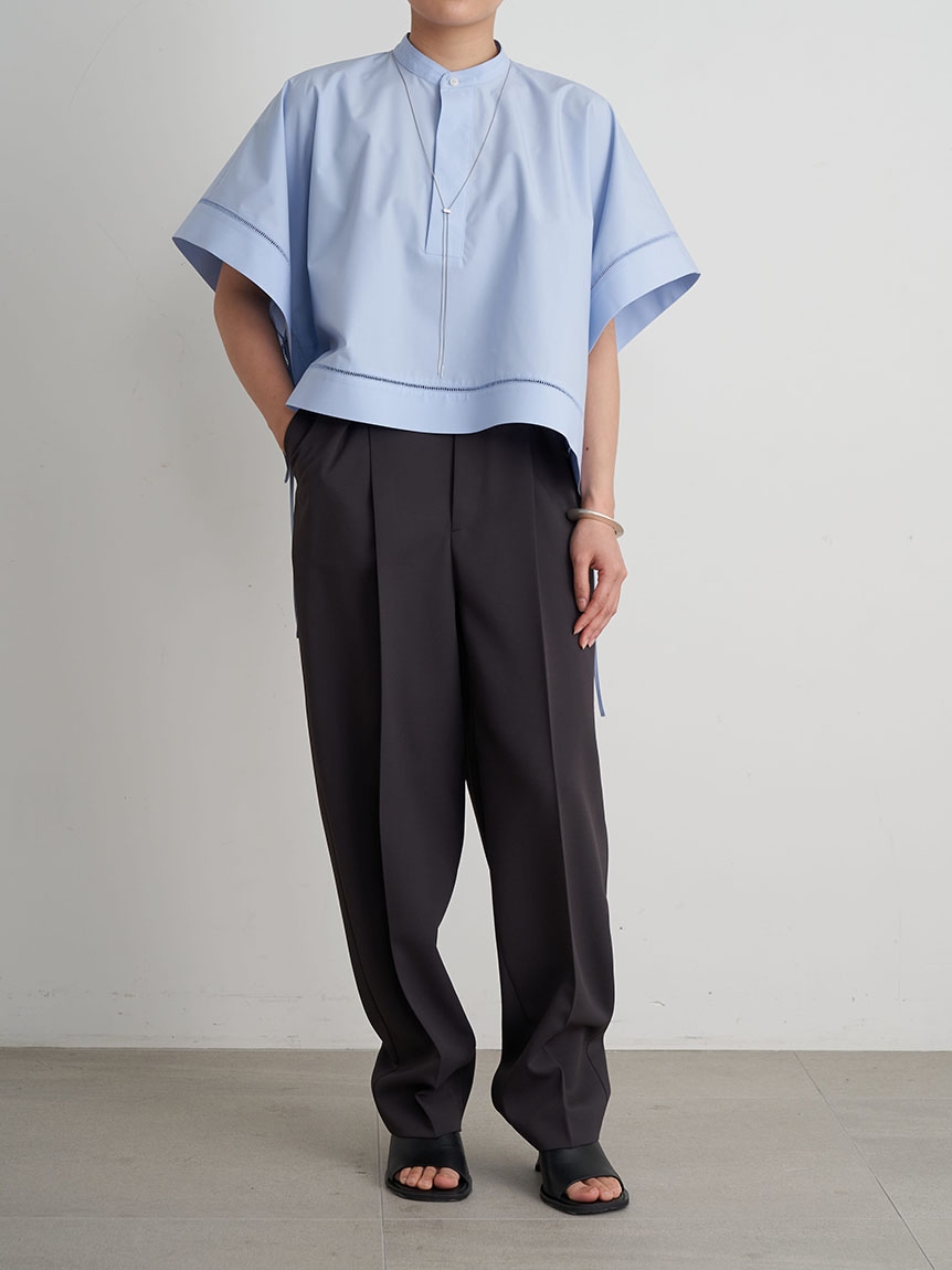 washable sustainableはしごレースポンチョBL【ウォッシャブル 