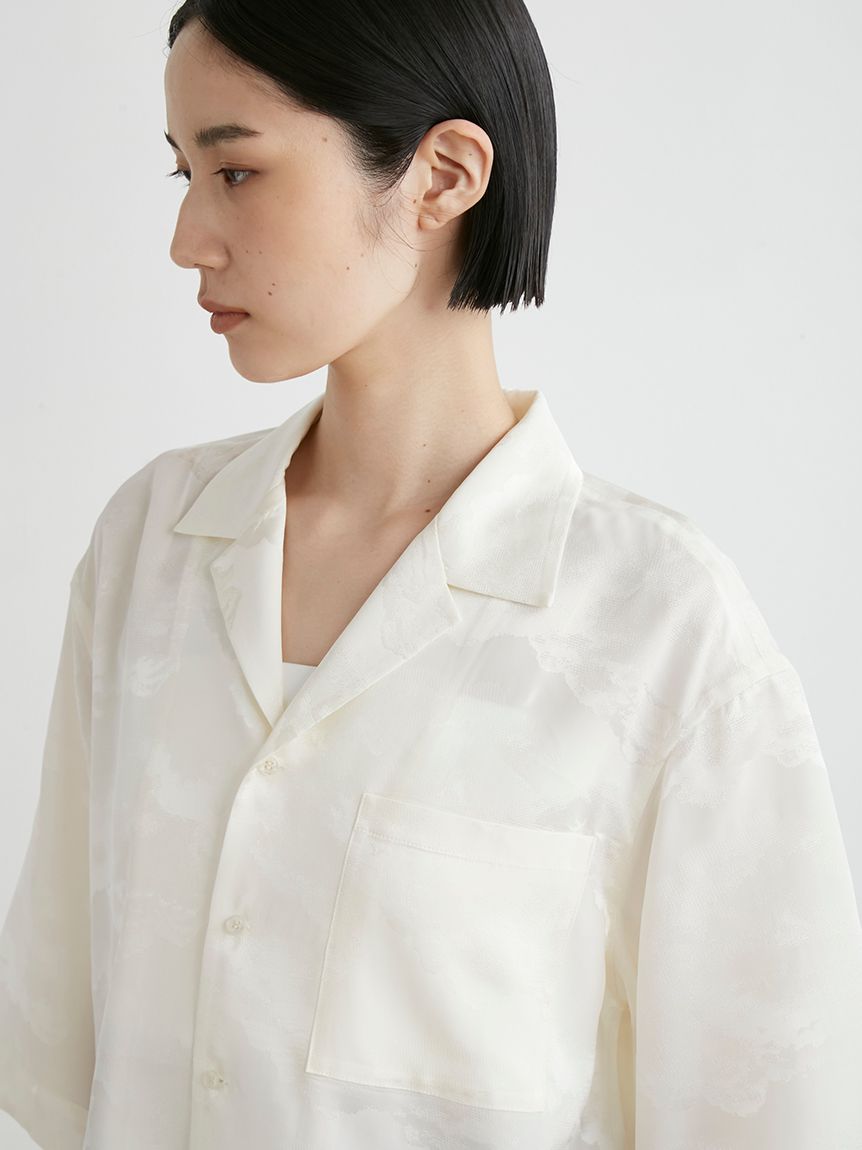 MIESROHE cloudyジャガードオープンカラーシャツ cloudyジャガードオープンカラーシャツ(シャツ)｜トップス