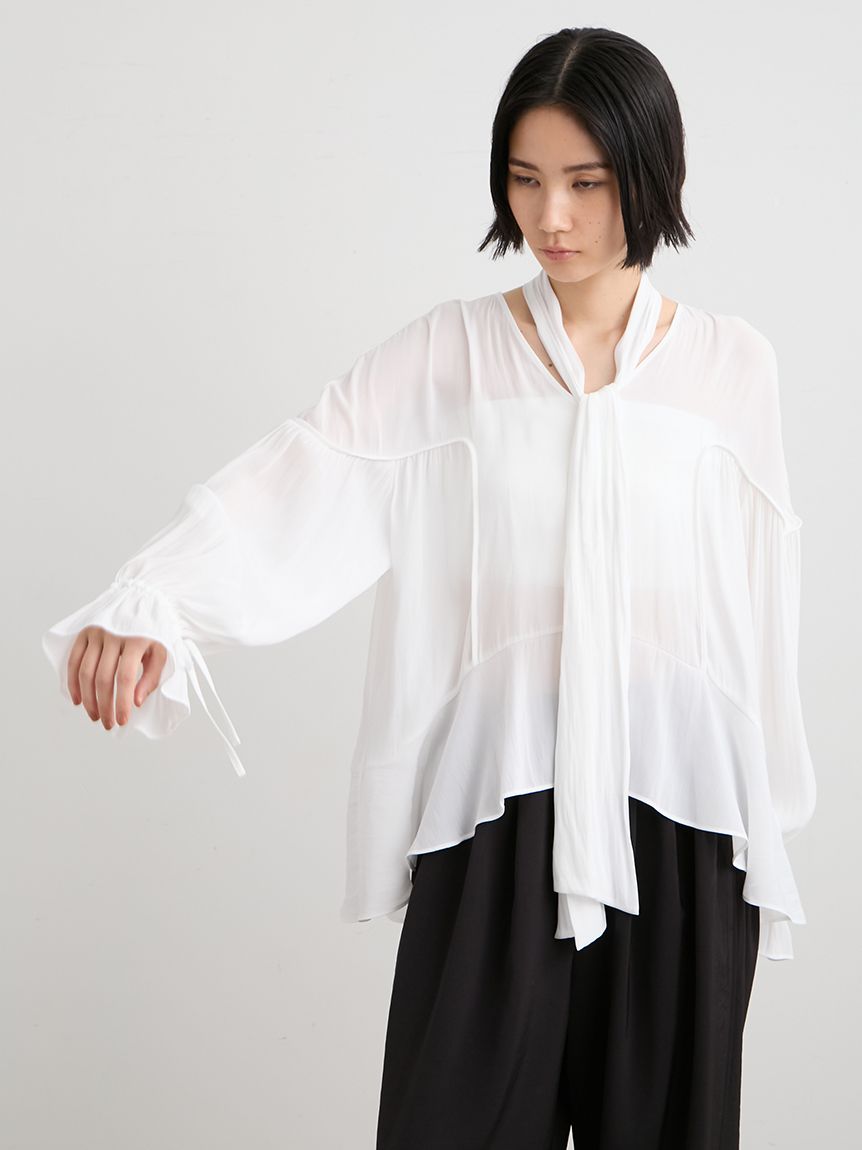 洗える】ジョーゼットフリルブラウス(ブラウス)｜トップス｜MIESROHE