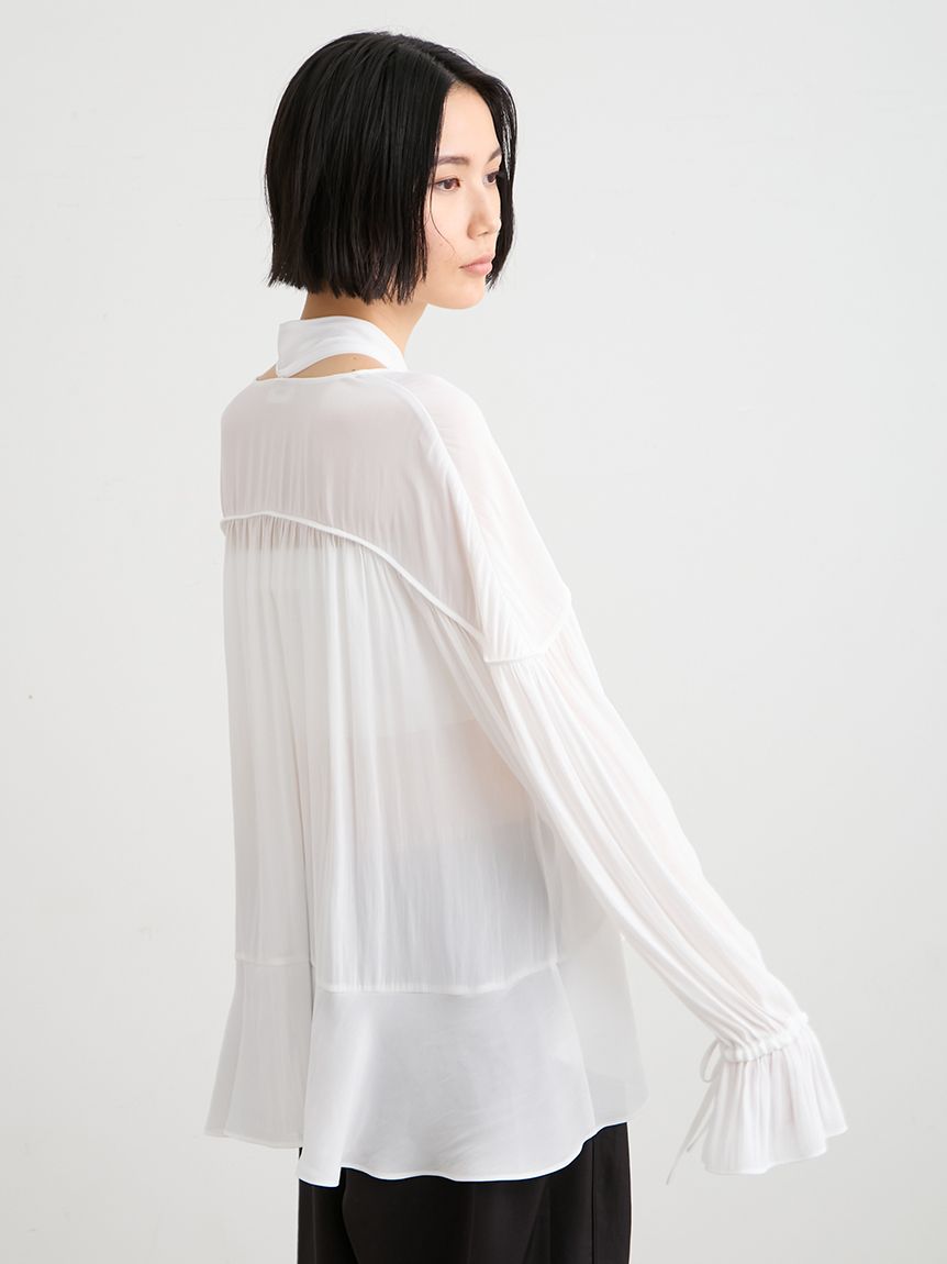 洗える】ジョーゼットフリルブラウス(ブラウス)｜トップス｜MIESROHE