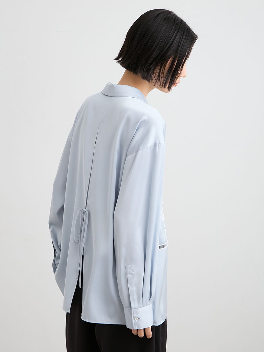 MIESROHE(ミースロエ) コードエンブロイダリーシャツ　色LBLU MIESROHE(ミースロエ) コードエンブロイダリーシャツ 色LBLU 【公式通販】