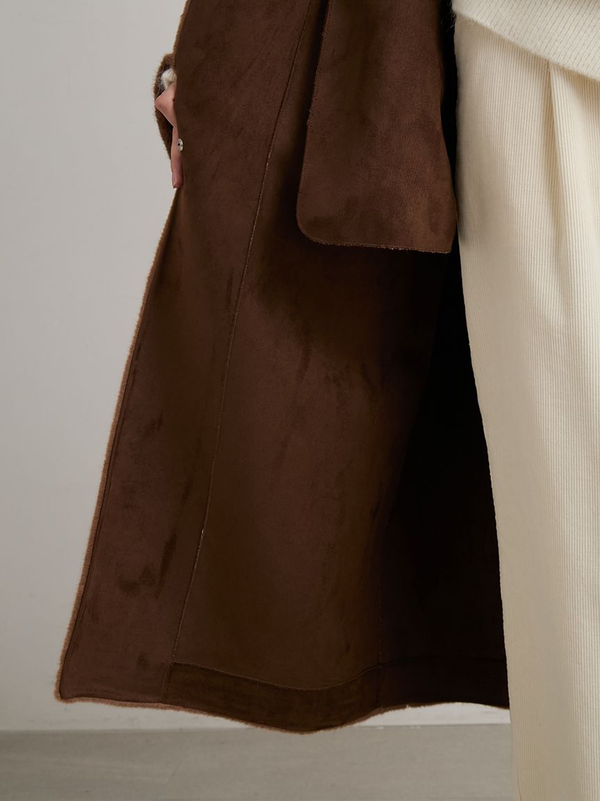 フェイクファーロングフードコート(ファーアウター)｜アウター