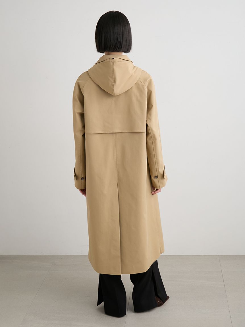 wb(ビキ)　フード付きスプリングロングコート　ベージュ ソフトフード付きコート - ベージュ | ZARA Japan / 日本