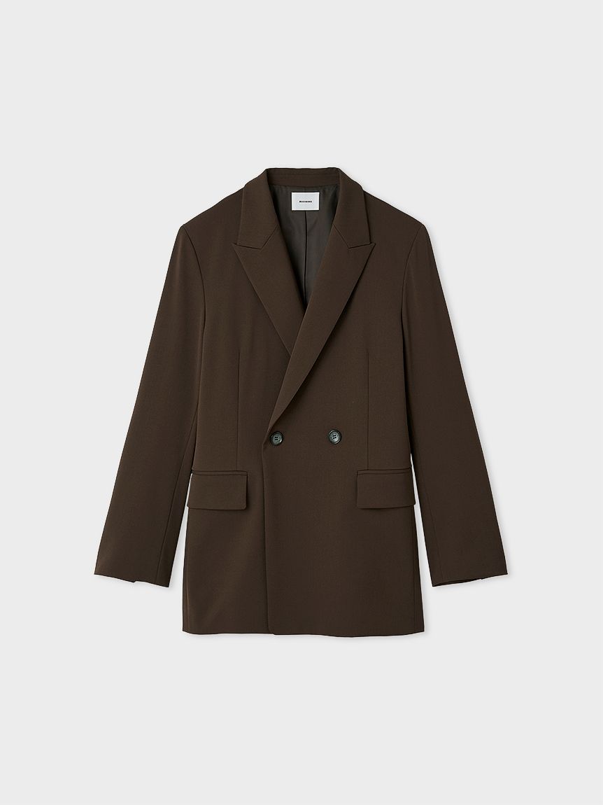 【MIESROHE】【美品】【完売品】リラクシーダブルロングジャケット MIESROHE（ミースロエ）の「リラクシーダブルロングジャケット