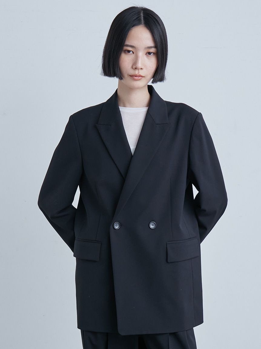 美品✨Soe ソーイ/リバーシブル　テーラードジャケット Mサイズ　黒 soe（ソーイ）の「STUDIOUS別注 GEORGETTE JACKET（テーラード