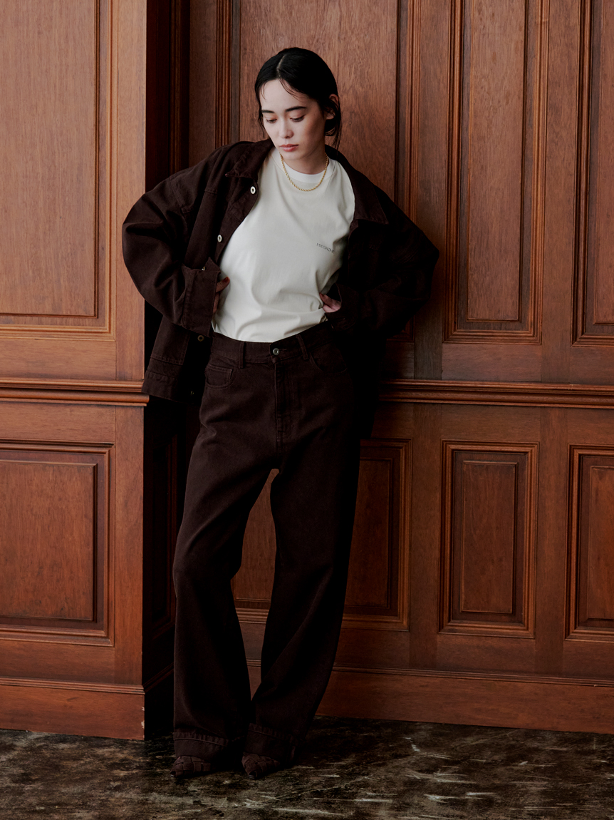 【新品未使用】MIESROHE オーバーサイズ　デニムジャケット オーバーサイズデニムカバーオール(デニムジャケット)｜アウター