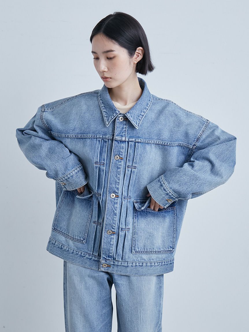 【新品未使用】MIESROHE オーバーサイズ　デニムジャケット オーバーサイズデニムカバーオール(デニムジャケット)｜アウター