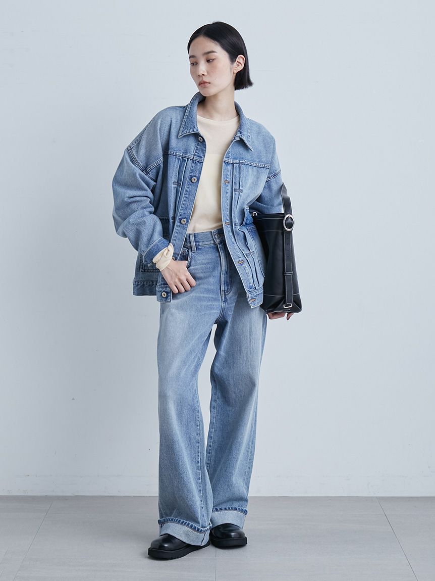 【新品未使用】MIESROHE オーバーサイズ　デニムジャケット オーバーサイズデニムカバーオール(デニムジャケット)｜アウター
