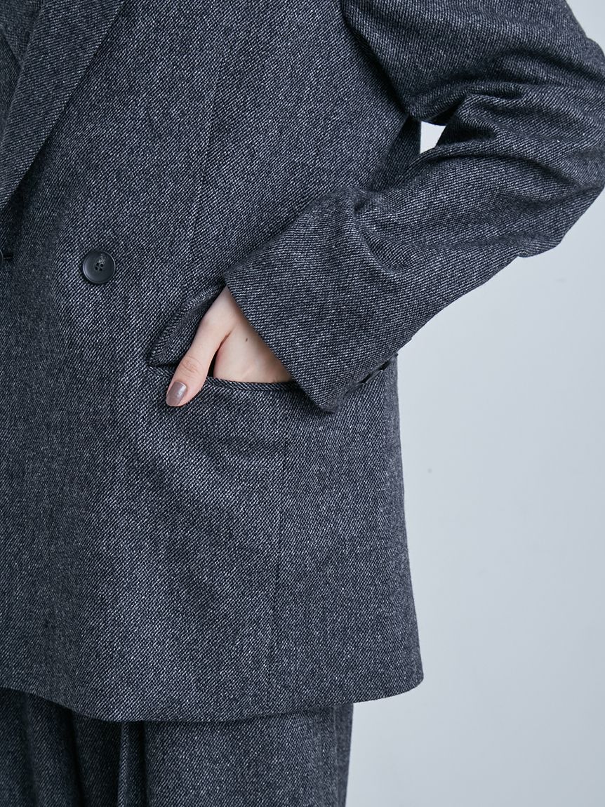 ツィードダブルブレストジャケット(テーラードジャケット)｜アウター