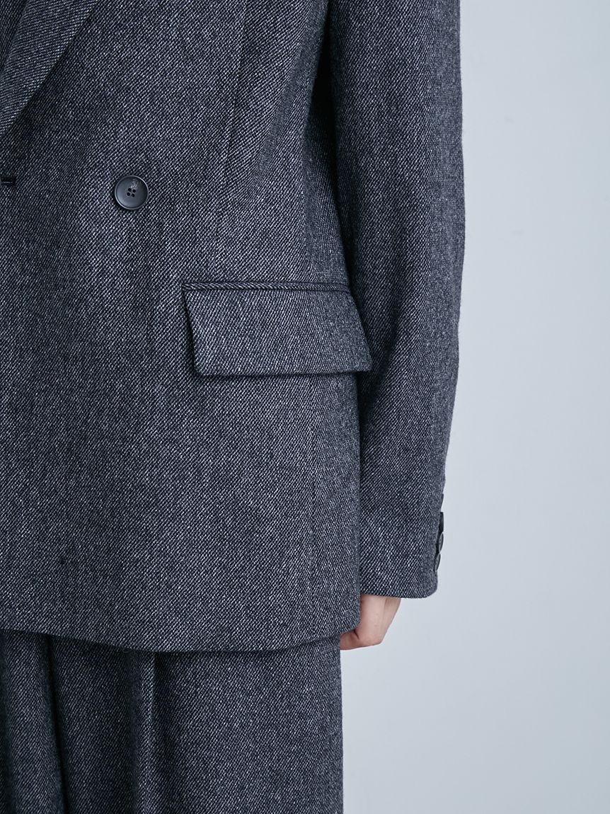 ツィードダブルブレストジャケット(テーラードジャケット)｜アウター