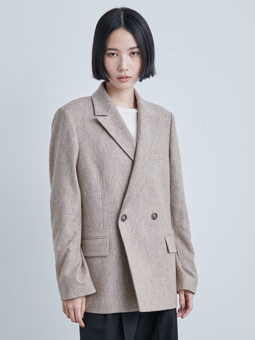 ツィードダブルブレストジャケット(テーラードジャケット)｜アウター