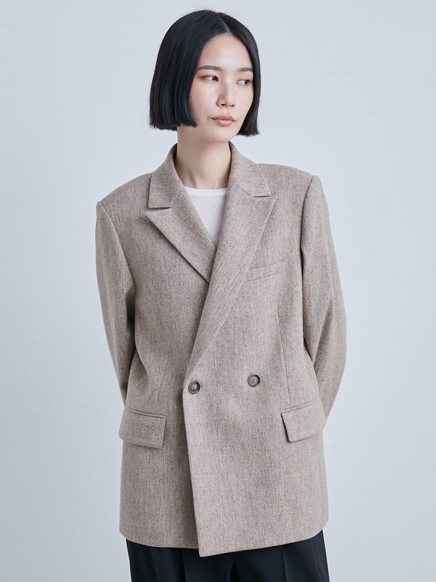 ツィードダブルブレストジャケット(テーラードジャケット)｜アウター