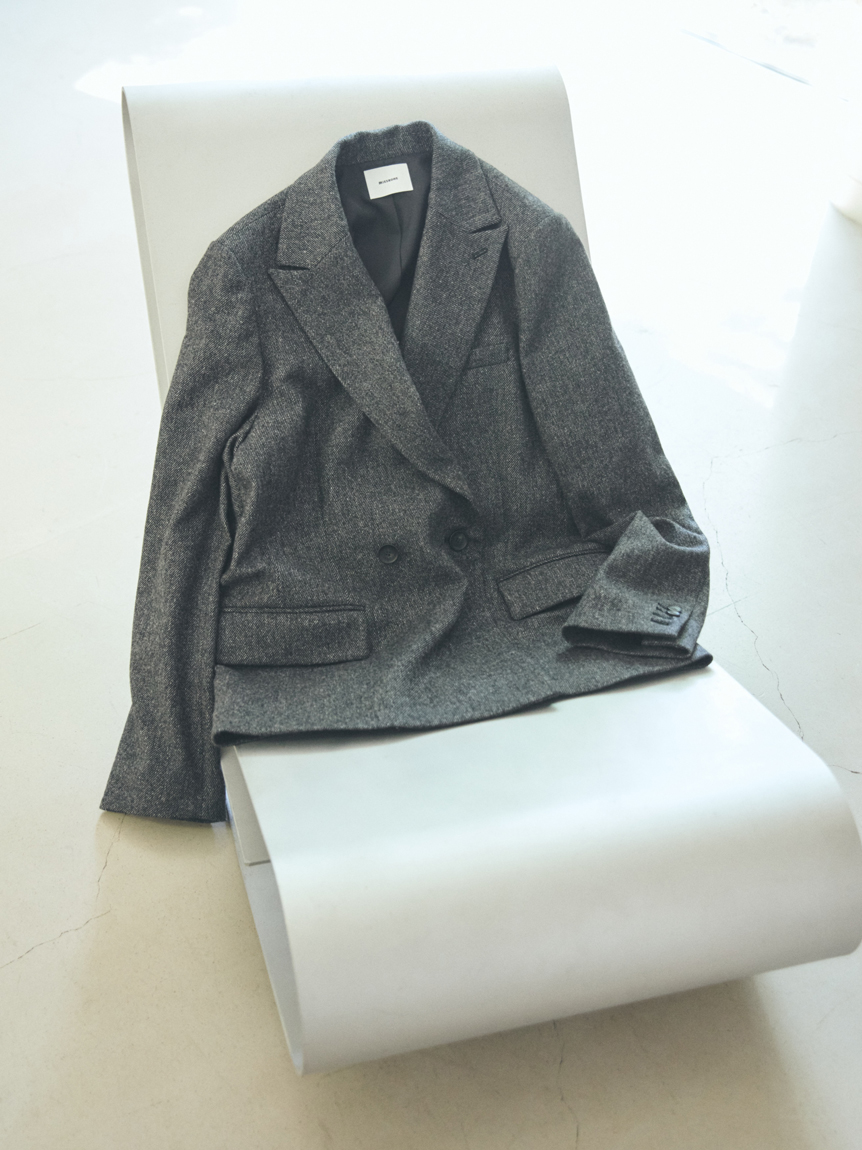 ツィードダブルブレストジャケット(テーラードジャケット)｜アウター