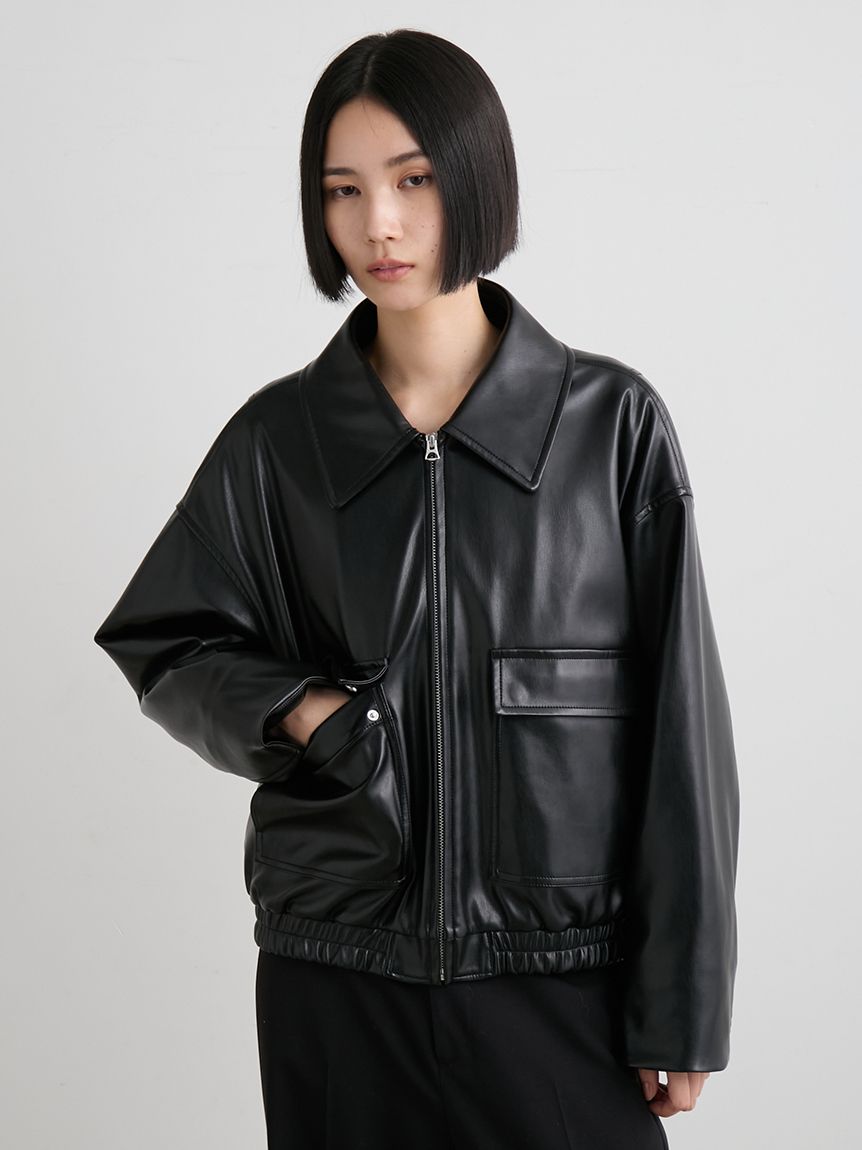 ファー衿ショートブルゾン(ブルゾン)｜アウター｜MIESROHE（ミースロエ