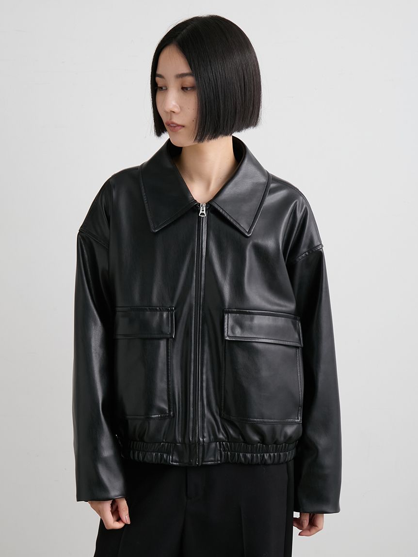 ファー衿ショートブルゾン(ブルゾン)｜アウター｜MIESROHE（ミースロエ