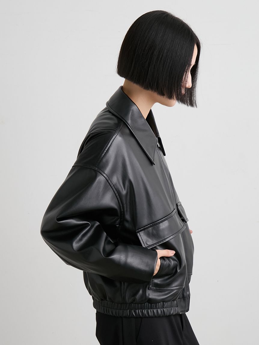 ファー衿ショートブルゾン(ブルゾン)｜アウター｜MIESROHE（ミースロエ