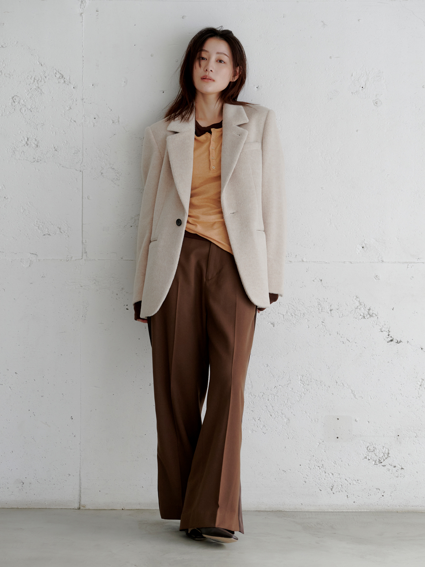 シャギーシングルジャケット(テーラードジャケット)｜アウター