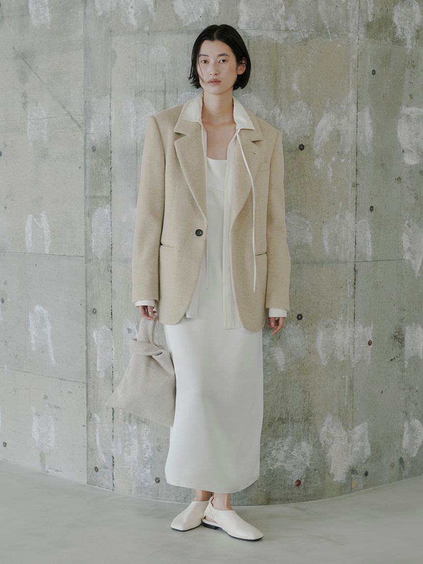 K.0025　emmi シャギーテーラードジャケットコート M emmi（エミ）の「シャギーテーラードジャケットコート（テーラード