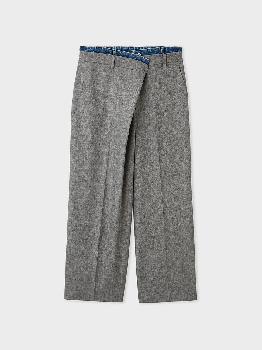 デニム切り替えラップPT(ロングパンツ)｜パンツ｜MIESROHE 