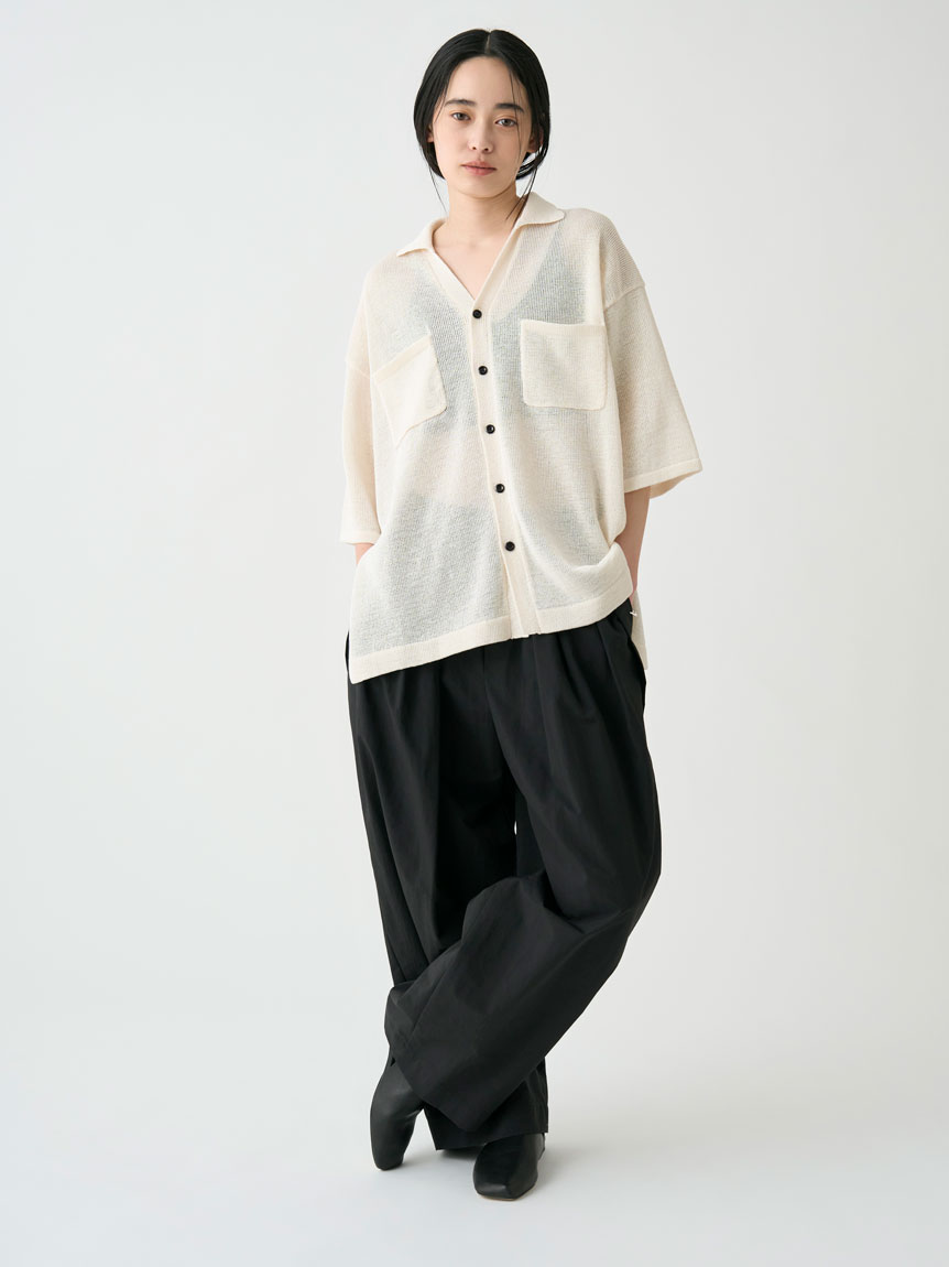 【週末限定価格】ミースロエ　スポーティー3タックパンツ　ホワイト　01 試着のみ 週末限定価格】ミースロエ スポーティー3タックパンツ ホワイト