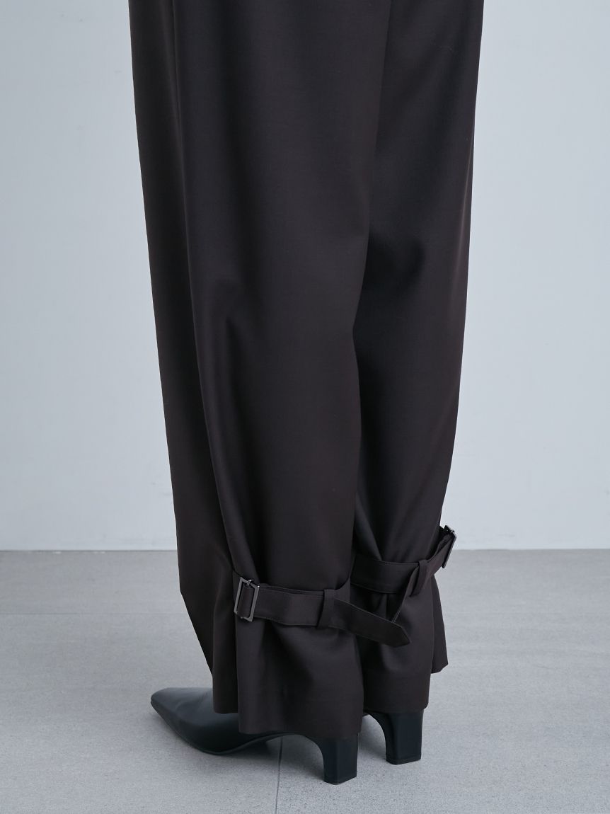 ウールタブストレートパンツ(ワイドパンツ)｜パンツ｜MIESROHE
