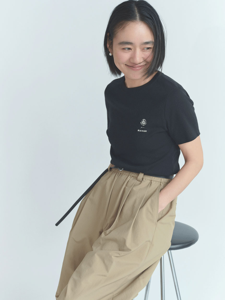 洗える・撥水】ベルト付き撥水タックパンツ(ロングパンツ)｜パンツ