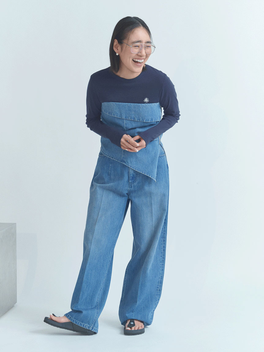 洗える】ストレートカーブデニムパンツ(デニムパンツ)｜パンツ