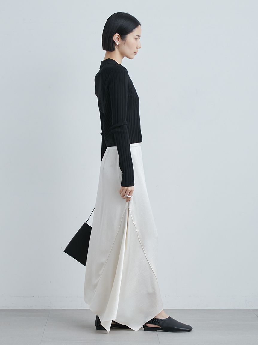 miesrohe 24SS サテンペンシルスカート Amazon.co.jp: [ミースロエ] サテンミディ丈ペンシルスカート