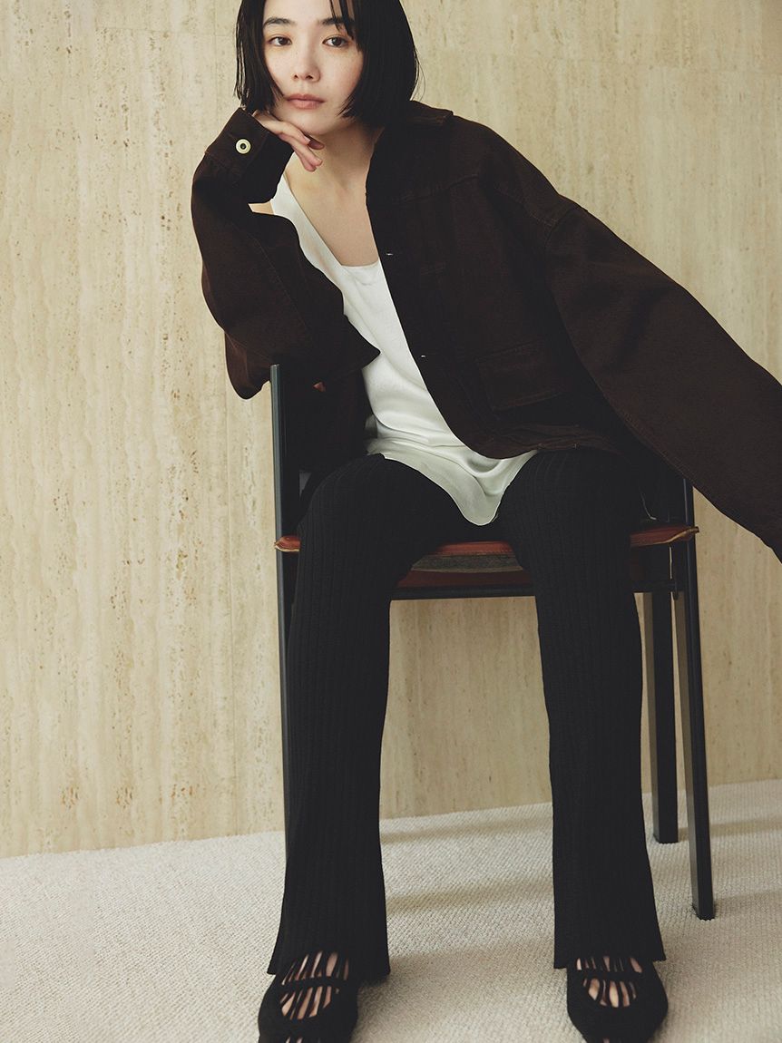 サテンレイヤードノースリTOPS(タンクトップ)｜トップス｜MIESROHE