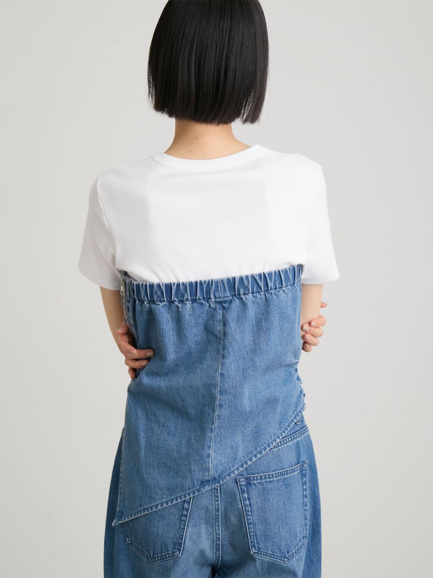 洗える】デニムドレープラインビスチェ(ビスチェ)｜トップス｜MIESROHE