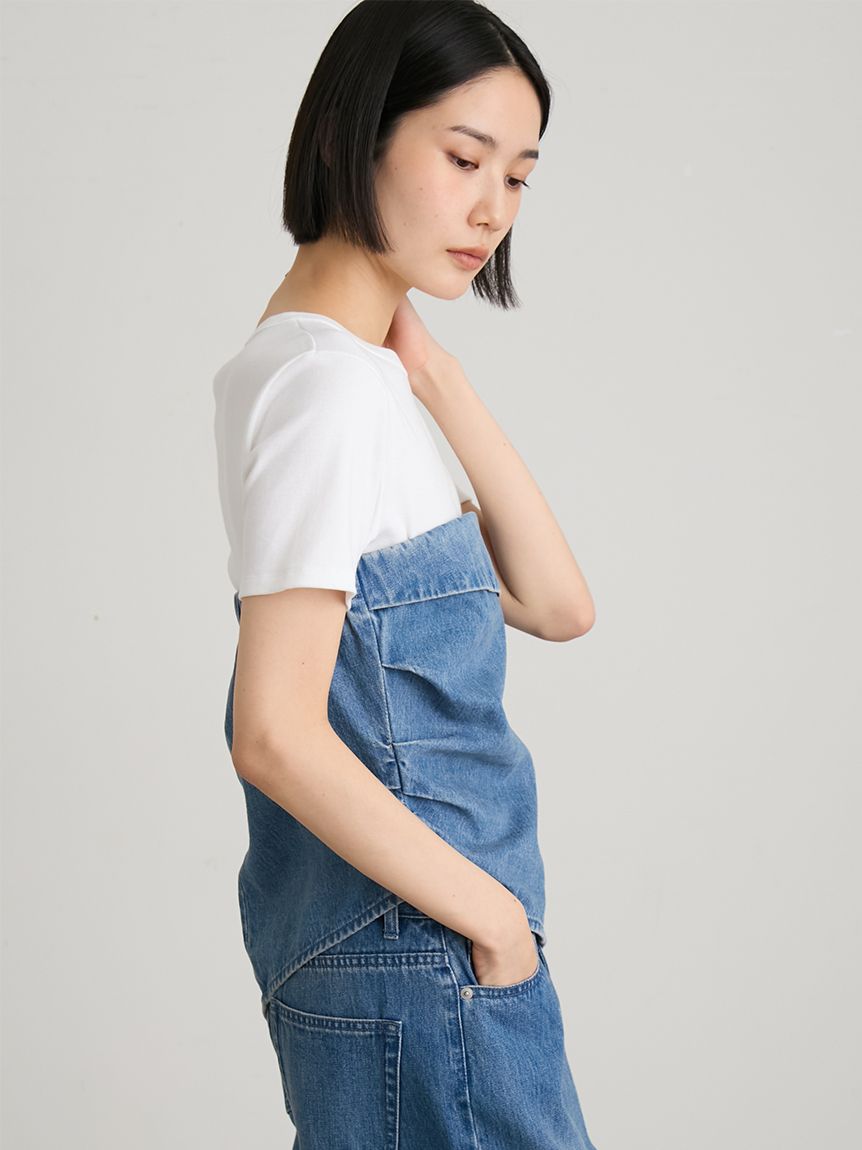 洗える】デニムドレープラインビスチェ(ビスチェ)｜トップス｜MIESROHE