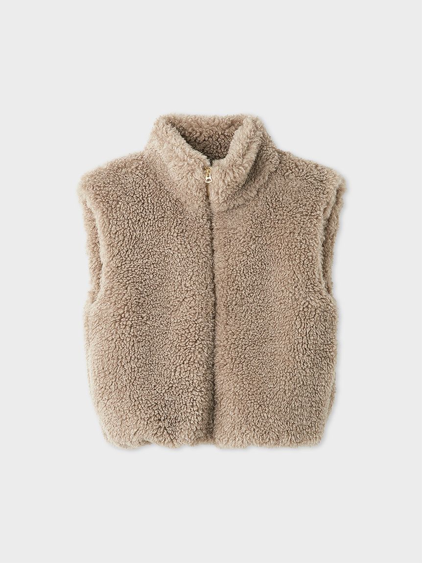 フェイクファージップアップベスト(ベスト)｜アウター｜MIESROHE