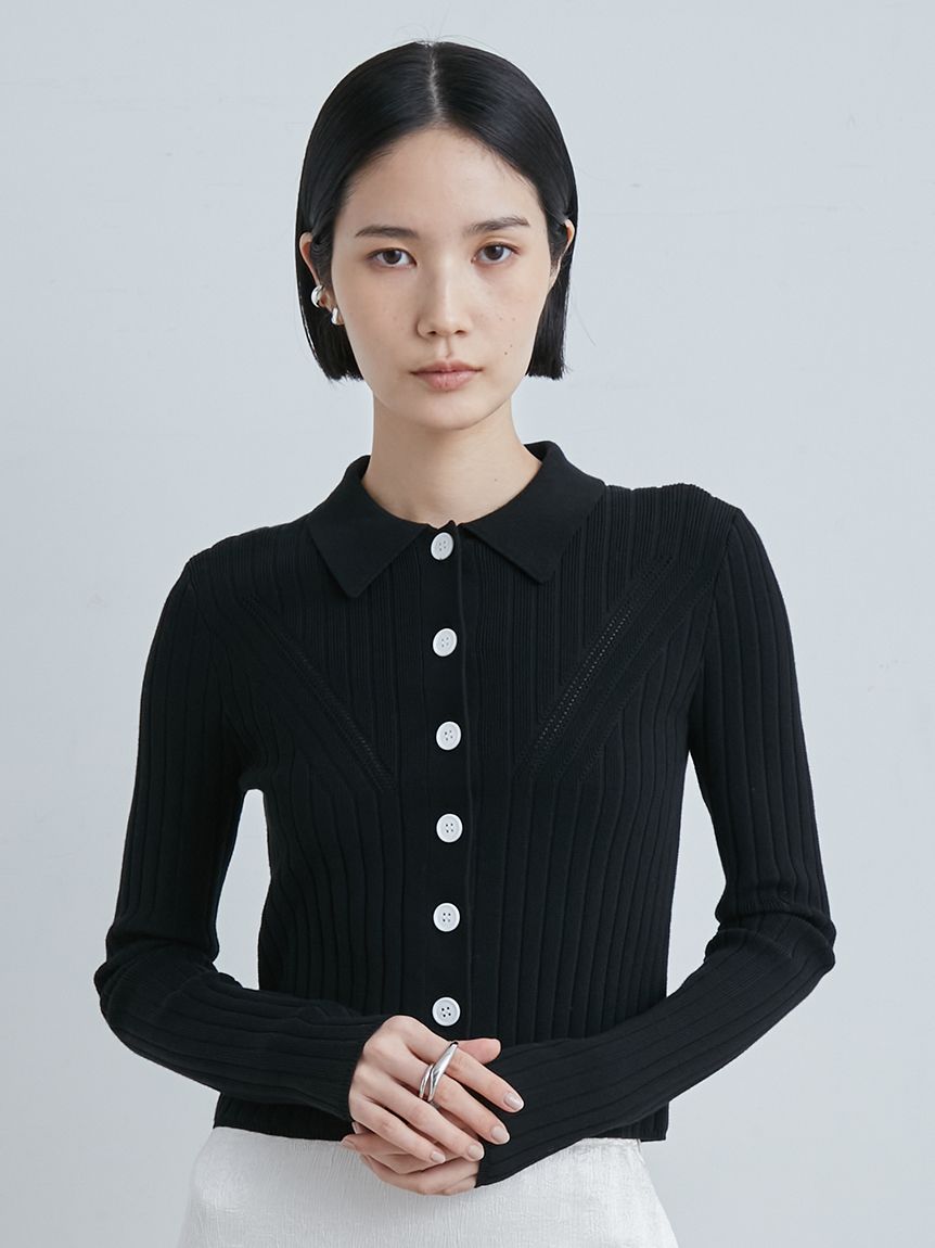 IENA 2019 定価26400円 ワイドリブVネックウールニット