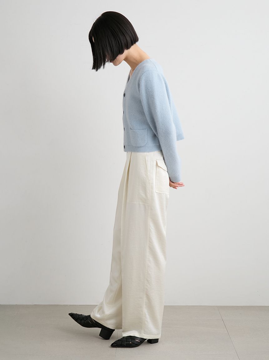 ウォッシャブルコンパクトシャギーVカーデ(カーディガン)｜トップス