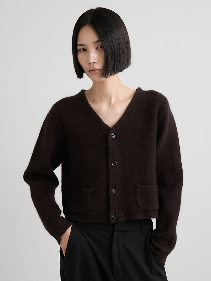 ウォッシャブルコンパクトシャギーVカーデ(カーディガン)｜トップス