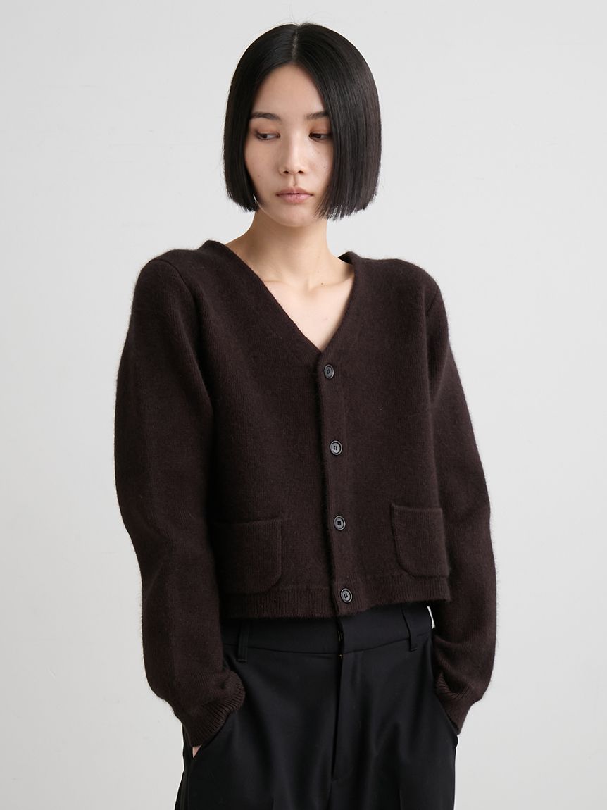 ウォッシャブルコンパクトシャギーVカーデ(カーディガン
