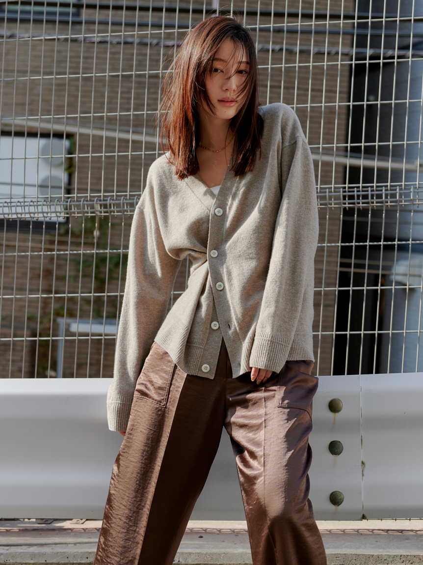 ウール2WAYカシュクールニットカーデ(カーディガン)｜トップス